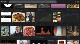 screenshot der google bildersuche f&uuml;r wirres.net mit zusatzinfos &uuml;ber bewegtbilder, rezepten und lizenzten
