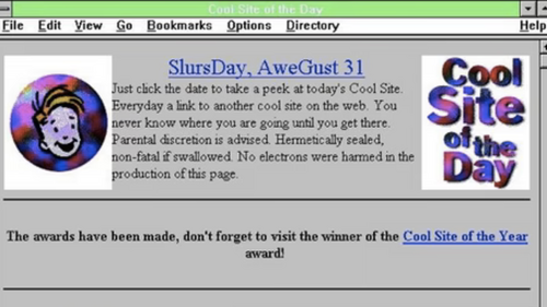 1994: Cool Site of the Day and the rise of curated web design