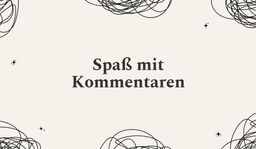 Spa&szlig; mit Kommentaren - Maurice Renck